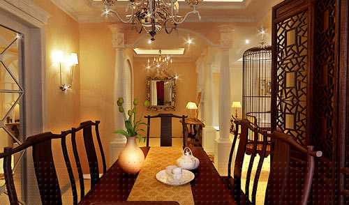 奥运展现东方魅力 中西合璧的别墅装修