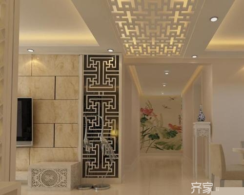 客厅走廊吊顶设计    打造不一样的空间感 