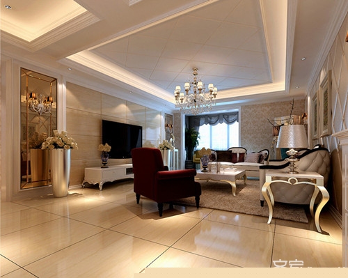 欧式客厅吊顶 体验欧式浪漫风情