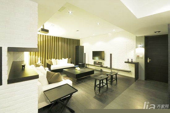 120平现代简约公寓 流畅线条构建完美家